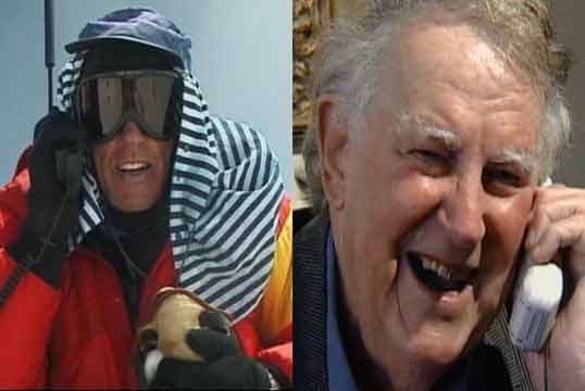
Peter Hillary talks to his Dad Sir Edmund Hillary from the Everest Summit May 25, 2002 - Everest 50 Years on the Mountain (National Geographic) DVD
